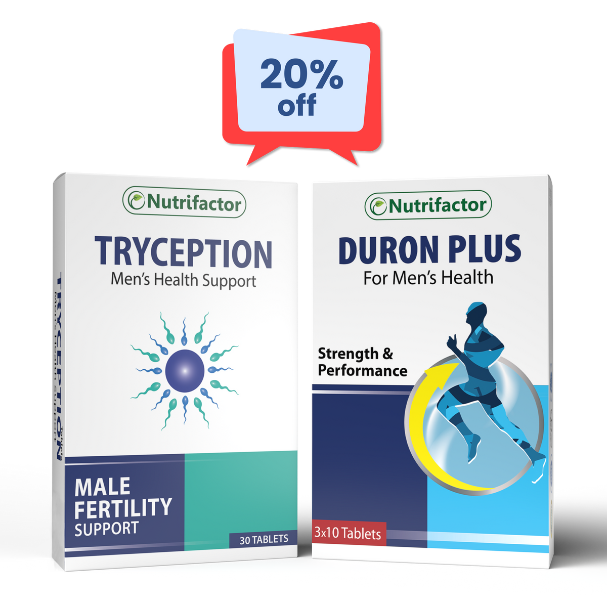 Male Fertility Support 20% OFF Bundle | Tryception + Duron Plus